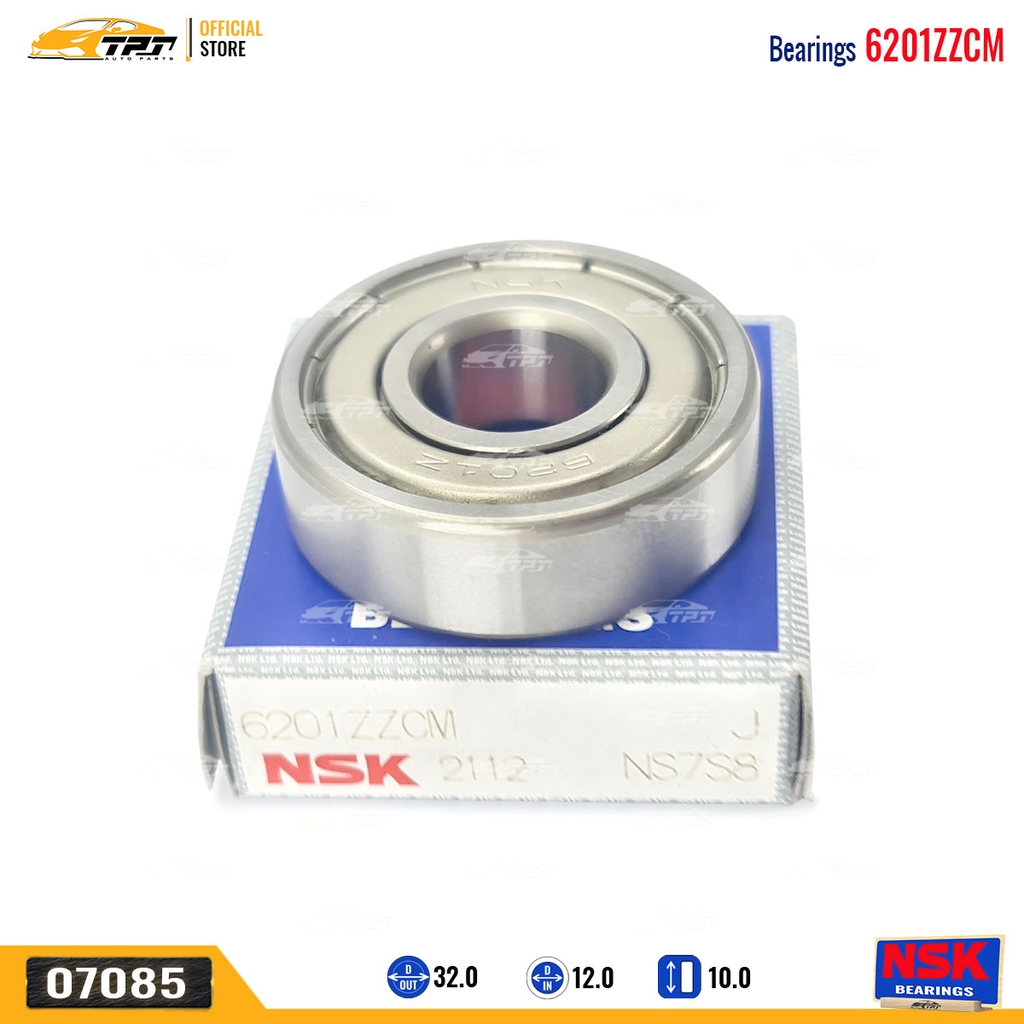 6201Z Bạc Đạn Bánh Đà Toyota FORTUNER - INNOVA (Mặt Sắt) [12 x 32 x 10] NSK - Japan