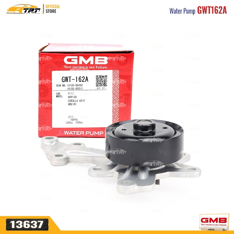 GWT162A Bơm Nước Toyota VIOS VN 1.3-1.5 16- WIGO 1.2 17- RUSH 1.5 18- [WPT198V] GMB - Japan