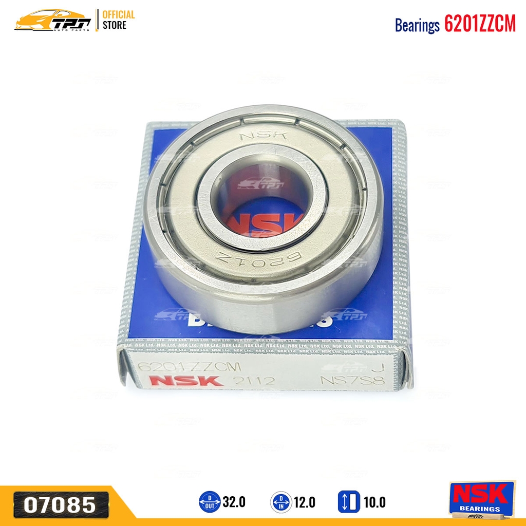 6201Z Bạc Đạn Bánh Đà Toyota FORTUNER - INNOVA (Mặt Sắt) [12 x 32 x 10] NSK - Japan