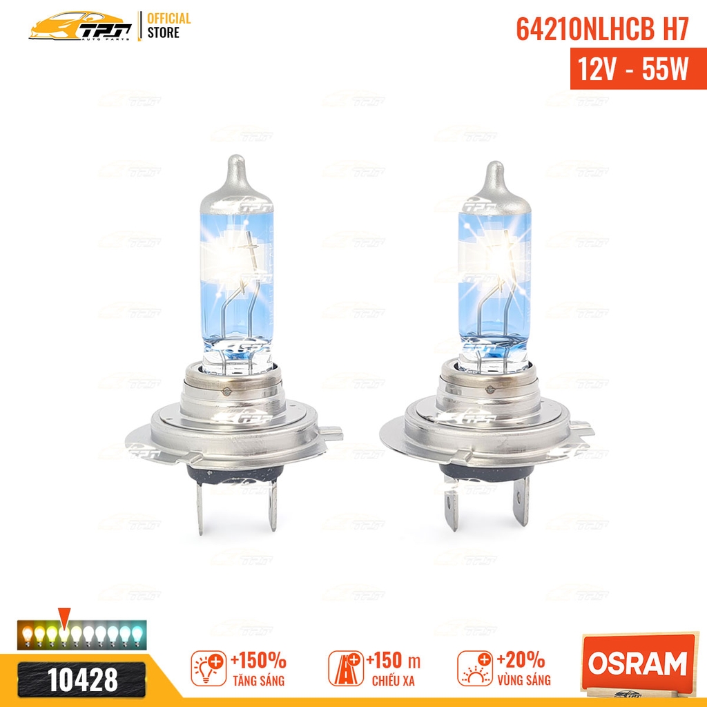 64210NLHCB Bóng Đèn Halogen Tăng Sáng 150% H7 [12V - 55W] Hộp = 2c OSRAM - Germany