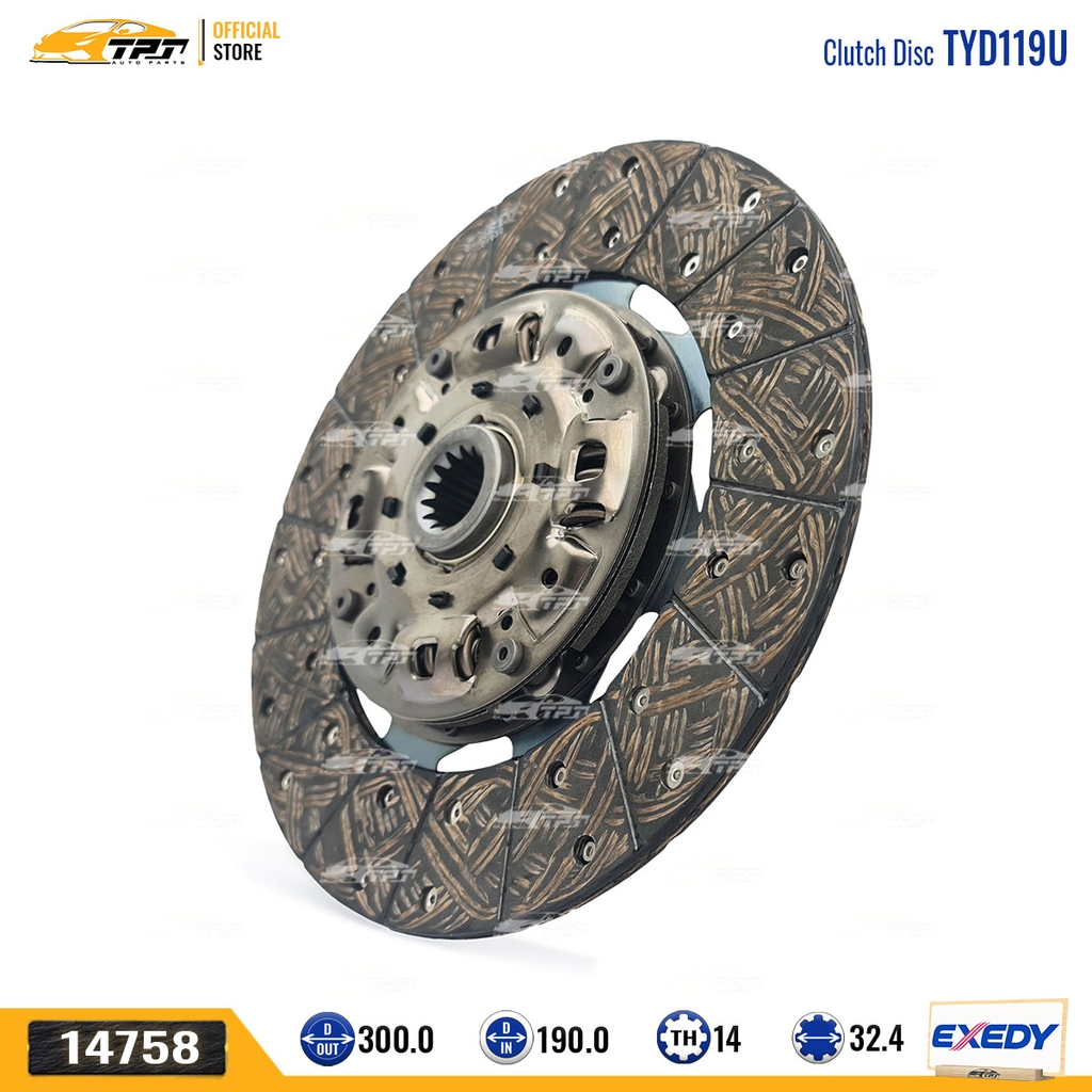 TYD119U Lá Côn Hino 300 - Toyota LAND CRUISER 80 J8 [300-190-14R-32.4] Exedy - Japan