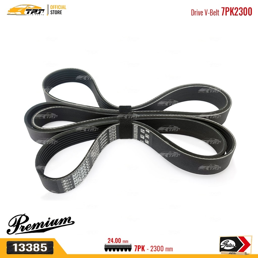 7PK2300 Premium Dây Curoa Tổng Toyota INNOVA - HILUX 2.7 - FORTUNER 2.7 (Hàng Cao Cấp) GATES - Usa