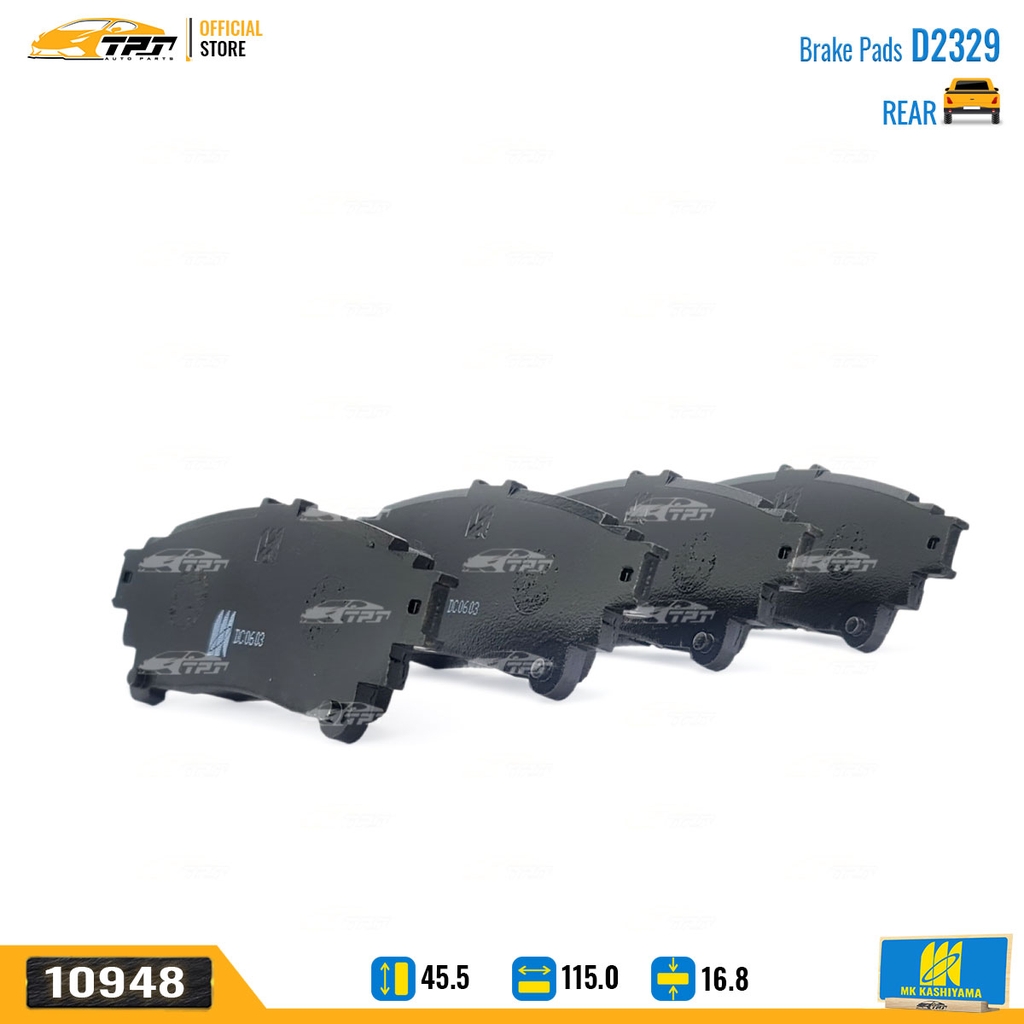 D2329 Bố Thắng - Má Phanh SAU Toyota FORTUNER 17- MK Kashiyama - Japan