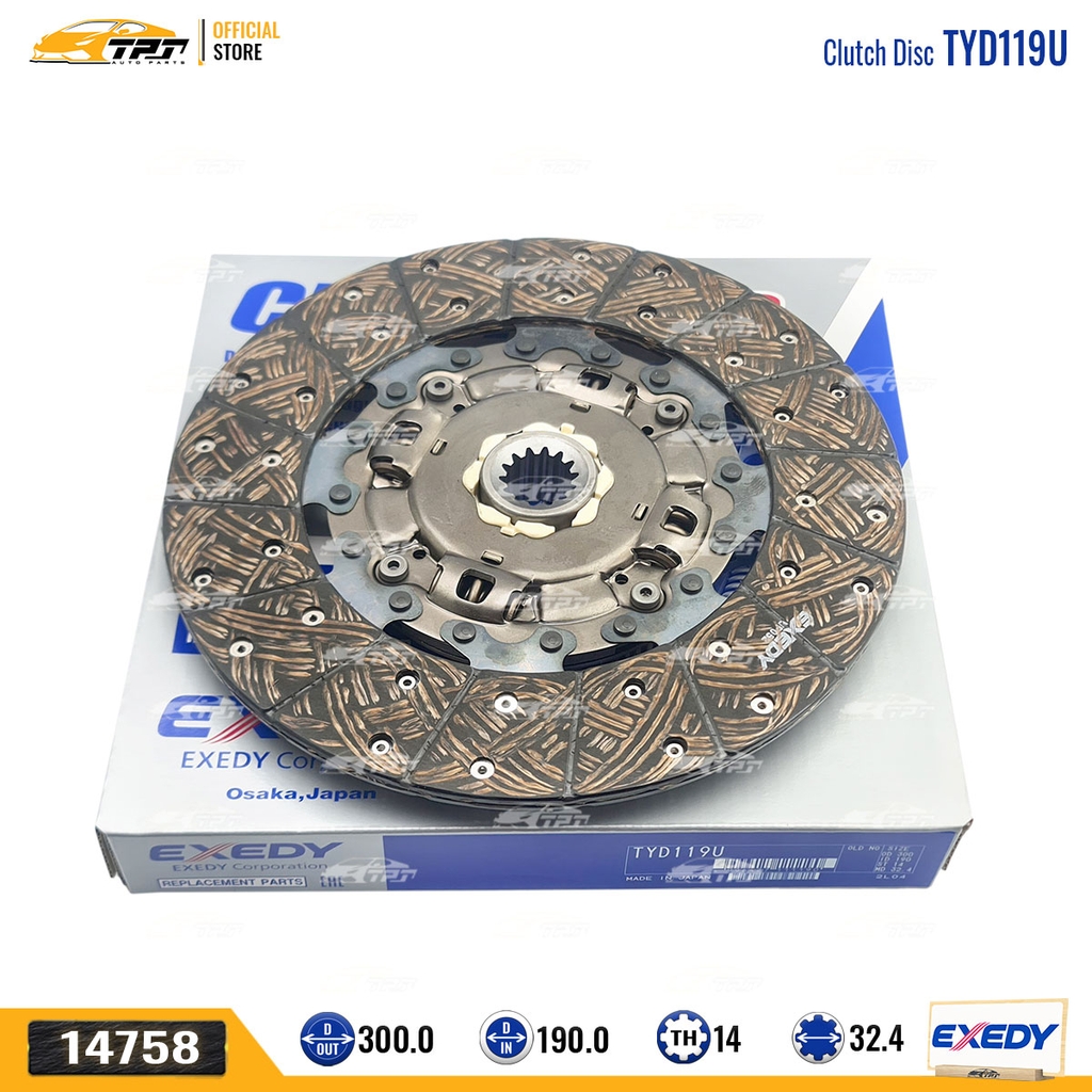 TYD119U Lá Côn Hino 300 - Toyota LAND CRUISER 80 J8 [300-190-14R-32.4] Exedy - Japan