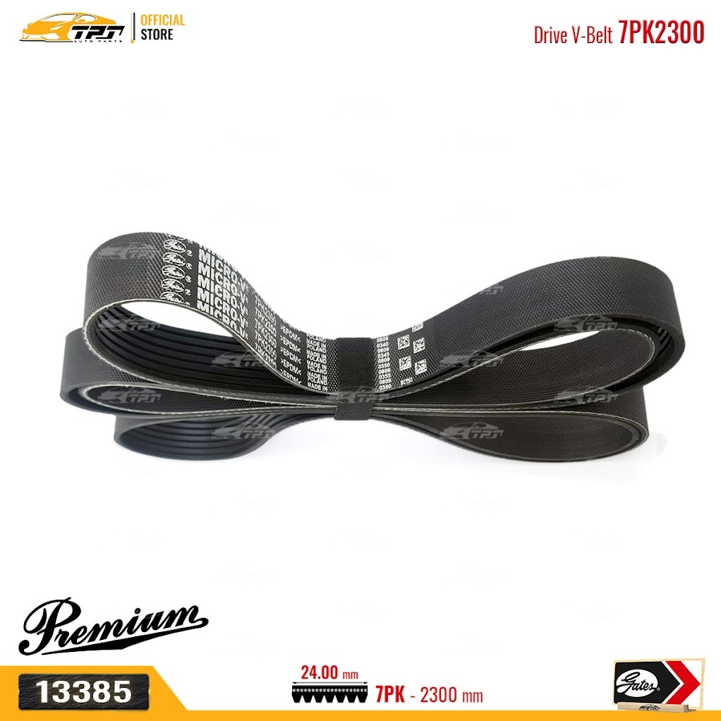 7PK2300 Premium Dây Curoa Tổng Toyota INNOVA - HILUX 2.7 - FORTUNER 2.7 (Hàng Cao Cấp) GATES - Usa