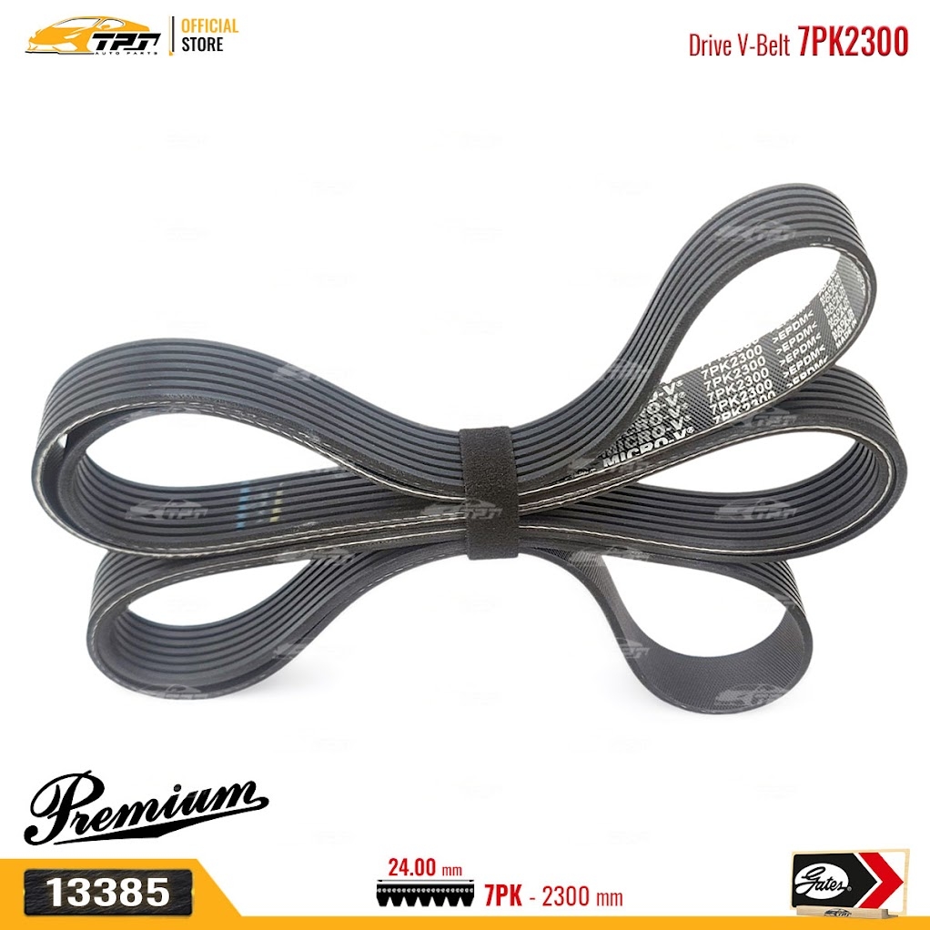 7PK2300 Premium Dây Curoa Tổng Toyota INNOVA - HILUX 2.7 - FORTUNER 2.7 (Hàng Cao Cấp) GATES - Usa