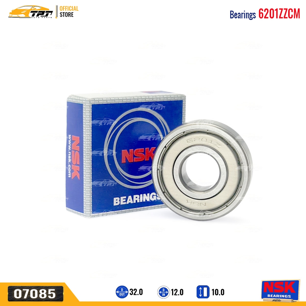 6201Z Bạc Đạn Bánh Đà Toyota FORTUNER - INNOVA (Mặt Sắt) [12 x 32 x 10] NSK - Japan