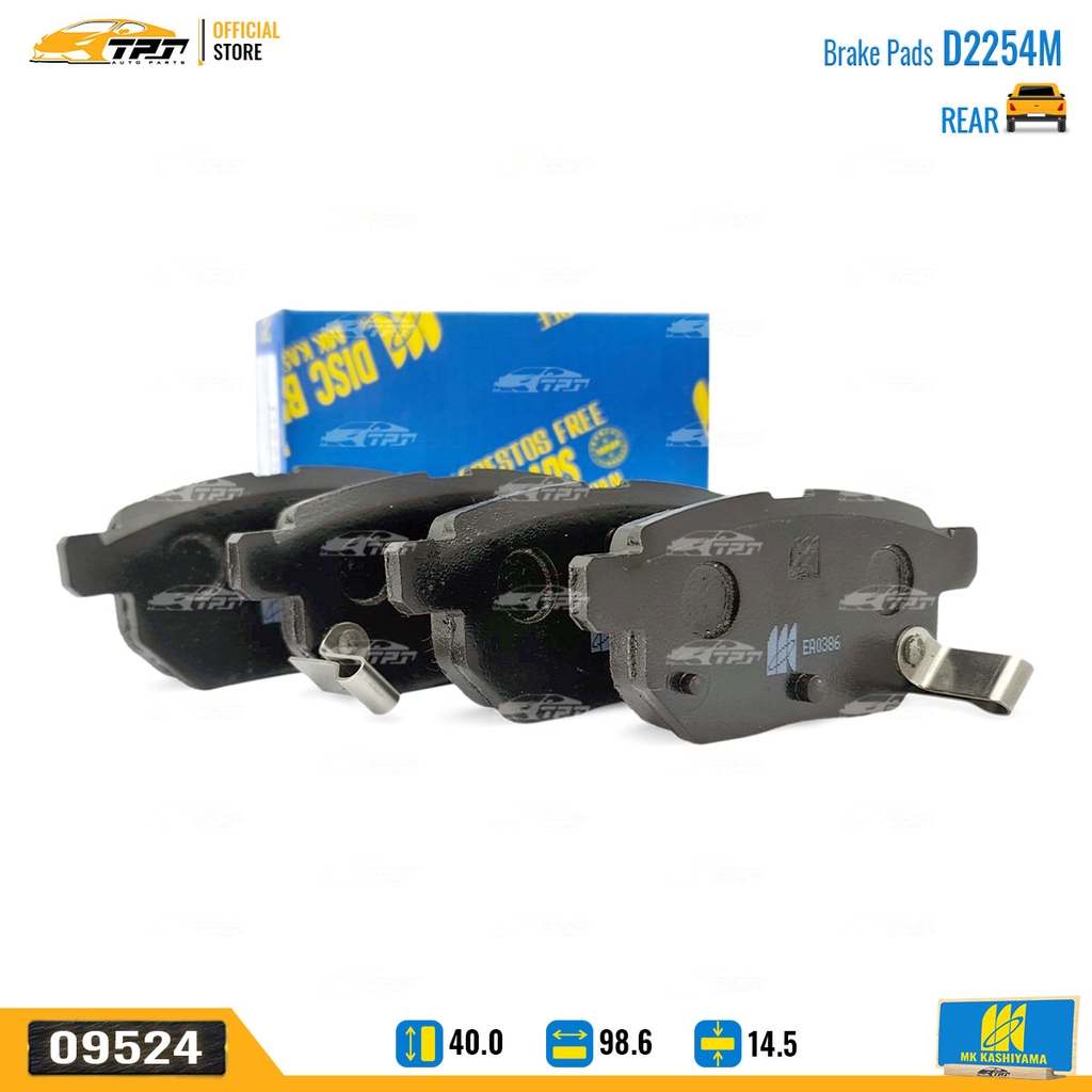 D2254M Bố Thắng - Má Phanh SAU Toyota VIOS VN 1.5 07- YARIS 1.0 1.5 05- ALTIS VN 1.8 2.0 1.6 08- MK Kashiyama - Japan