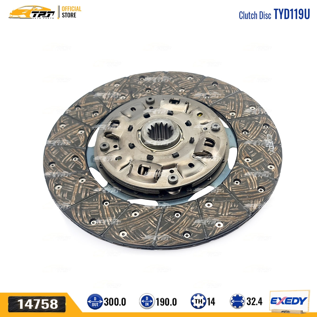 TYD119U Lá Côn Hino 300 - Toyota LAND CRUISER 80 J8 [300-190-14R-32.4] Exedy - Japan