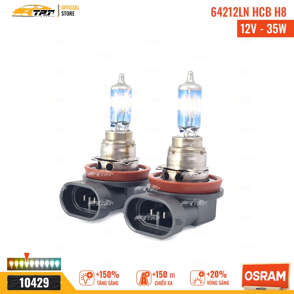 64212NL HCB Bóng Đèn Halogen Tăng Sáng 150% H8 [12V - 35W] Hộp = 2 Cái OSRAM - Germany