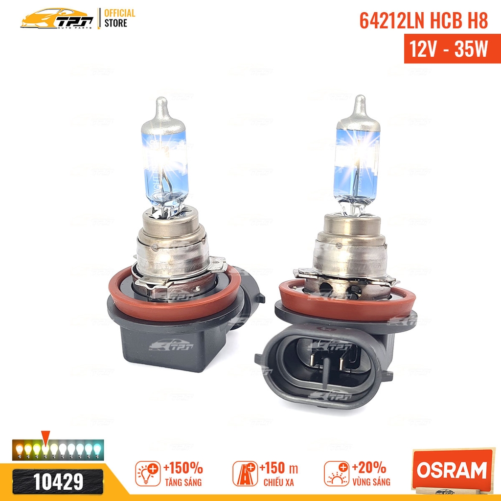 64212NL HCB Bóng Đèn Halogen Tăng Sáng 150% H8 [12V - 35W] Hộp = 2 Cái OSRAM - Germany