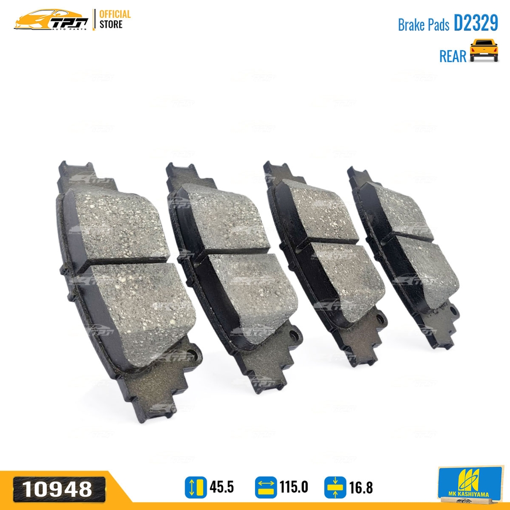 D2329 Bố Thắng - Má Phanh SAU Toyota FORTUNER 17- MK Kashiyama - Japan