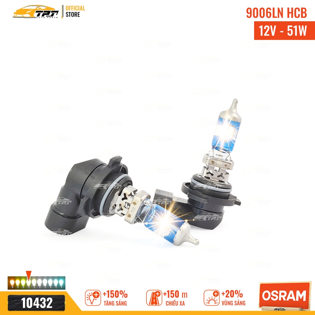 9006NL HCB Bóng Đèn Halogen Tăng Sáng 150% HB4 9006 [12V - 51W] Hộp = 2 Cái OSRAM - Germany