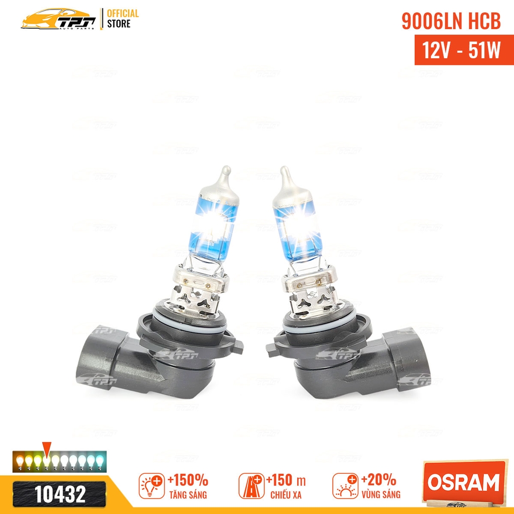 9006NL HCB Bóng Đèn Halogen Tăng Sáng 150% HB4 9006 [12V - 51W] Hộp = 2 Cái OSRAM - Germany