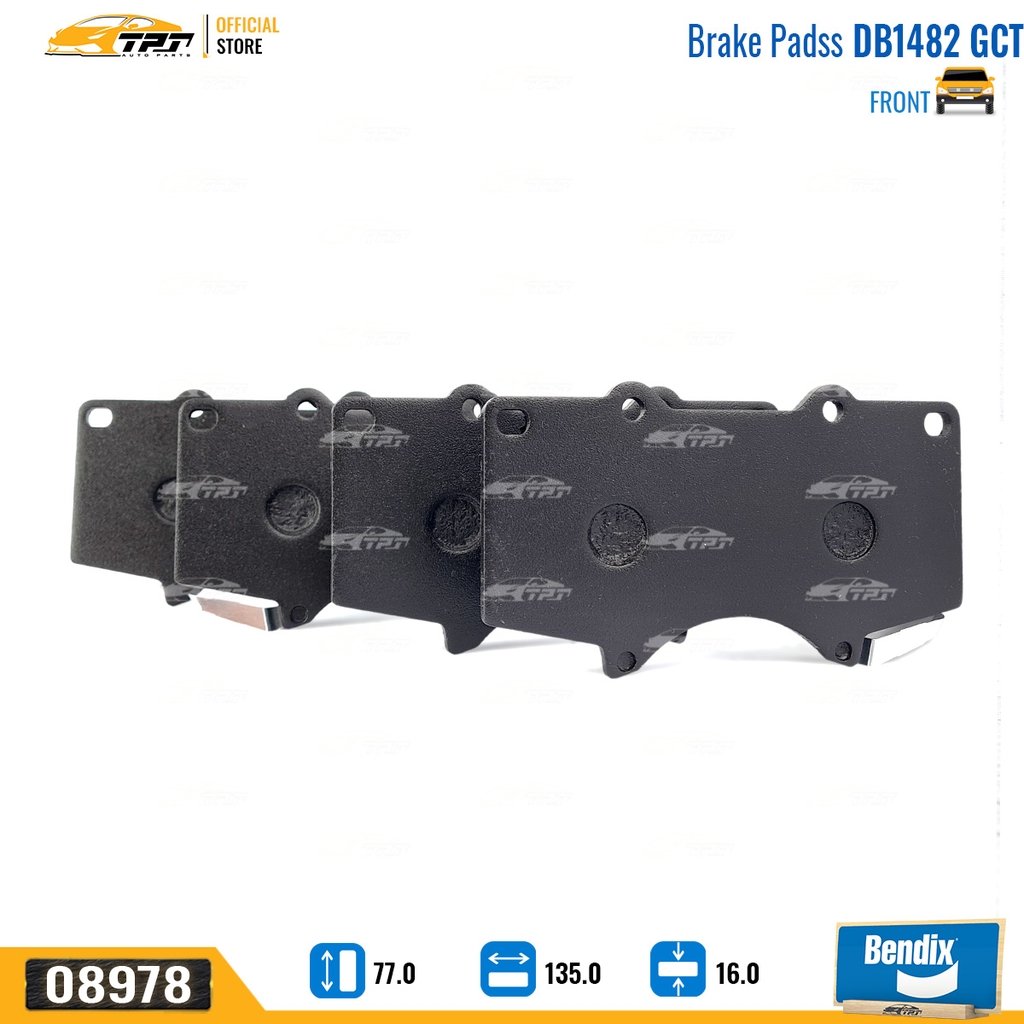 DB1482 GCT Bố Thắng - Má Phanh TRƯỚC Toyota FORTUNER 05-11 HILUX 01-11 Bendix - USA