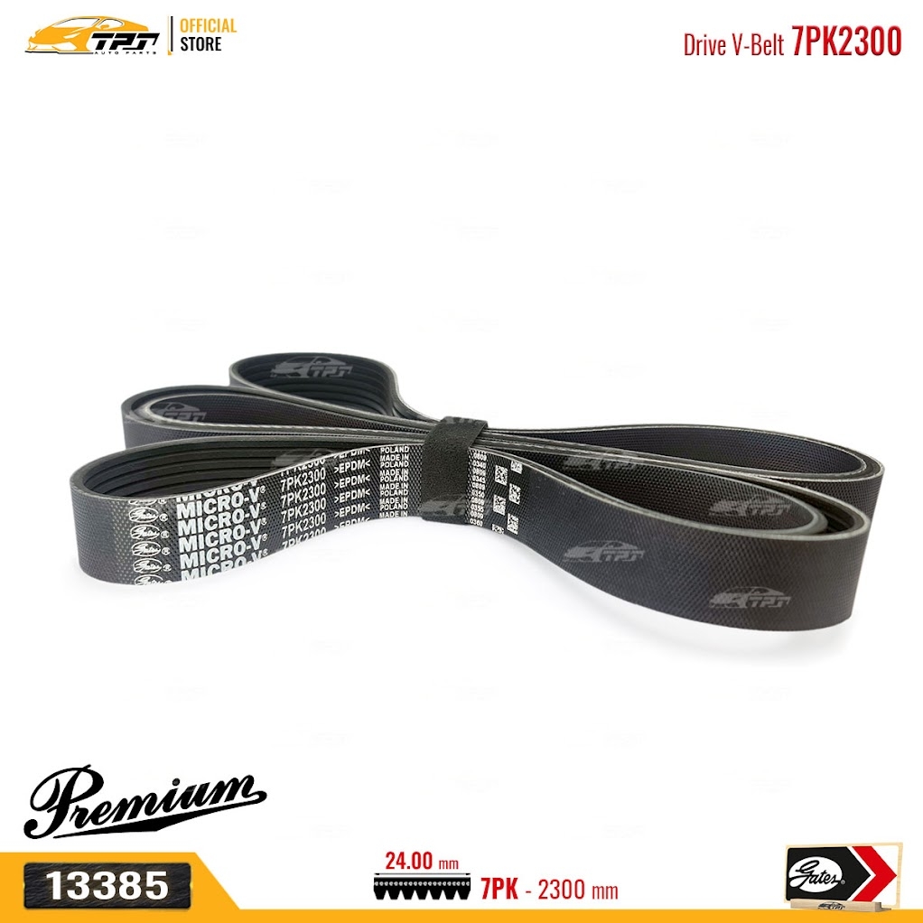 7PK2300 Premium Dây Curoa Tổng Toyota INNOVA - HILUX 2.7 - FORTUNER 2.7 (Hàng Cao Cấp) GATES - Usa