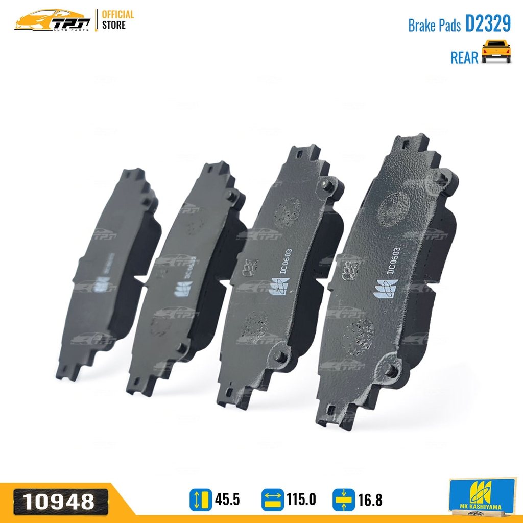 D2329 Bố Thắng - Má Phanh SAU Toyota FORTUNER 17- MK Kashiyama - Japan