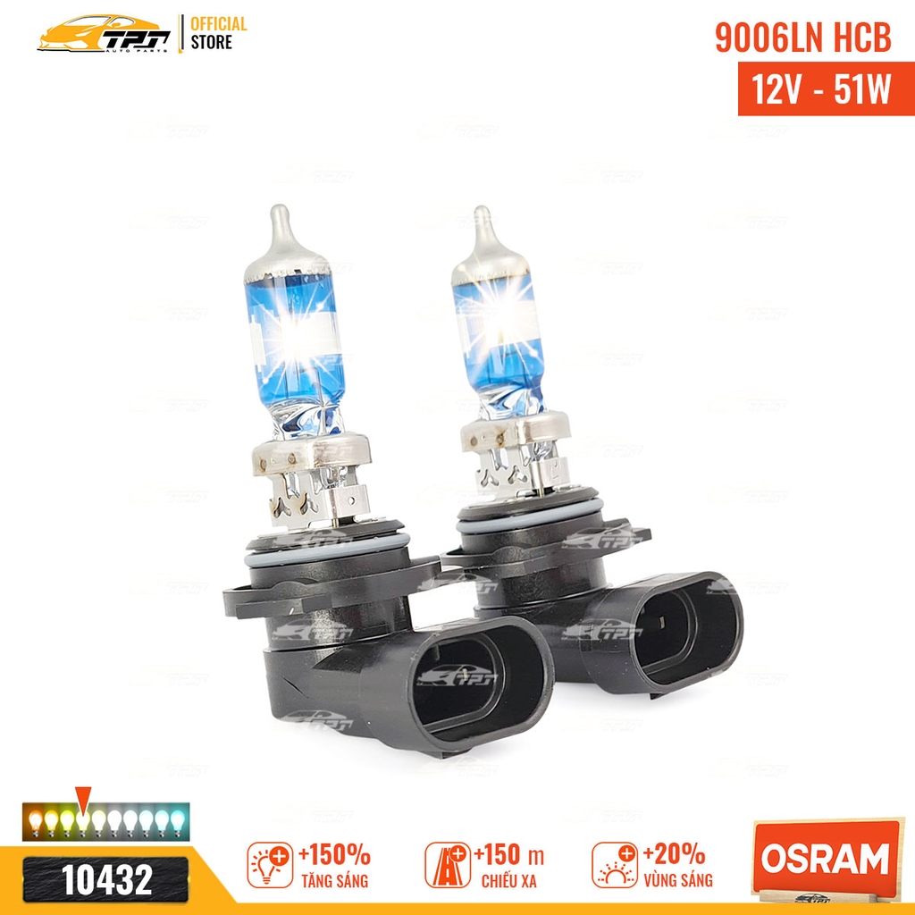 9006NL HCB Bóng Đèn Halogen Tăng Sáng 150% HB4 9006 [12V - 51W] Hộp = 2 Cái OSRAM - Germany