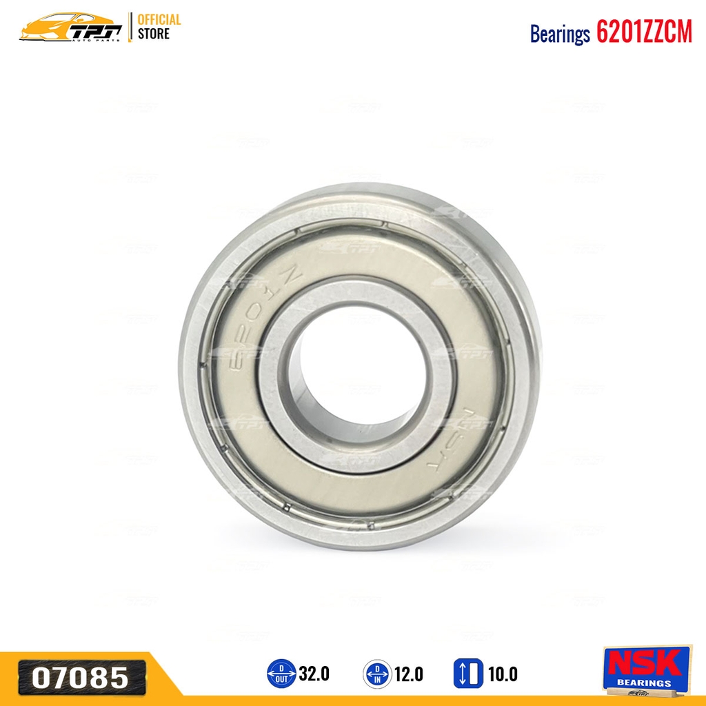 6201Z Bạc Đạn Bánh Đà Toyota FORTUNER - INNOVA (Mặt Sắt) [12 x 32 x 10] NSK - Japan