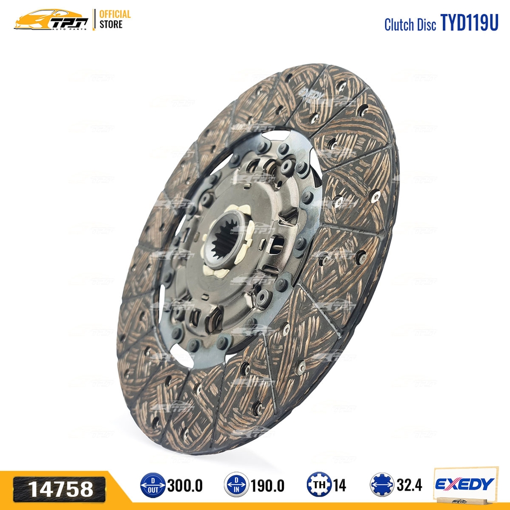 TYD119U Lá Côn Hino 300 - Toyota LAND CRUISER 80 J8 [300-190-14R-32.4] Exedy - Japan