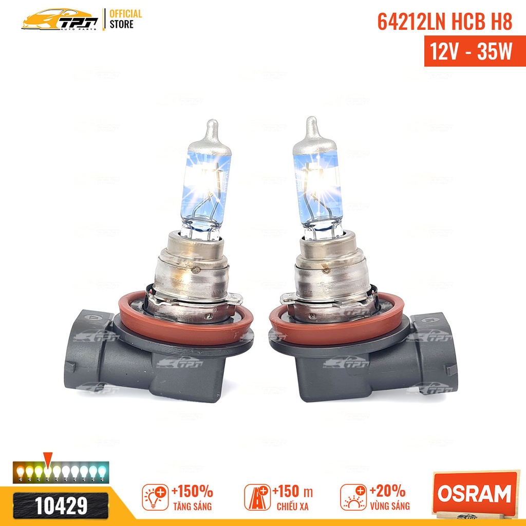 64212NL HCB Bóng Đèn Halogen Tăng Sáng 150% H8 [12V - 35W] Hộp = 2 Cái OSRAM - Germany