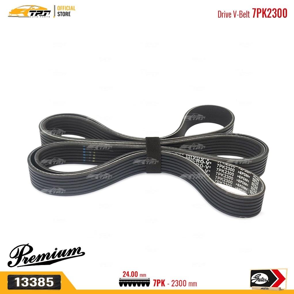 7PK2300 Premium Dây Curoa Tổng Toyota INNOVA - HILUX 2.7 - FORTUNER 2.7 (Hàng Cao Cấp) GATES - Usa