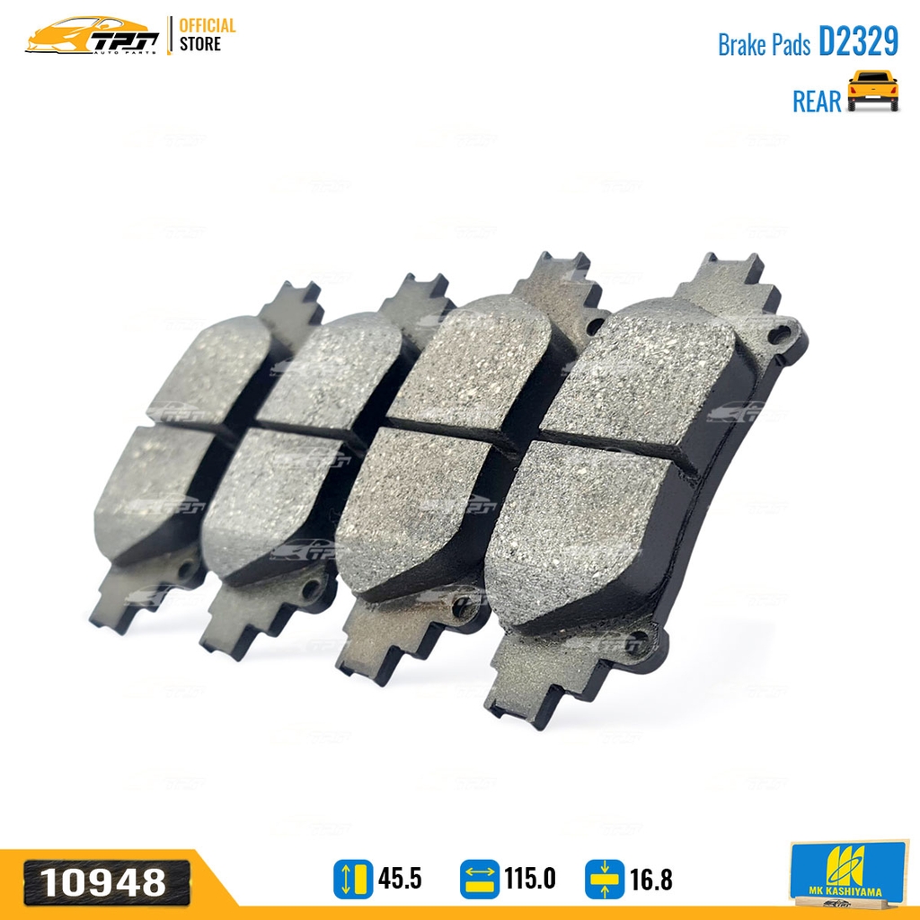 D2329 Bố Thắng - Má Phanh SAU Toyota FORTUNER 17- MK Kashiyama - Japan