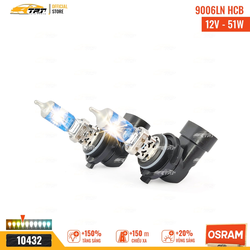 9006NL HCB Bóng Đèn Halogen Tăng Sáng 150% HB4 9006 [12V - 51W] Hộp = 2 Cái OSRAM - Germany