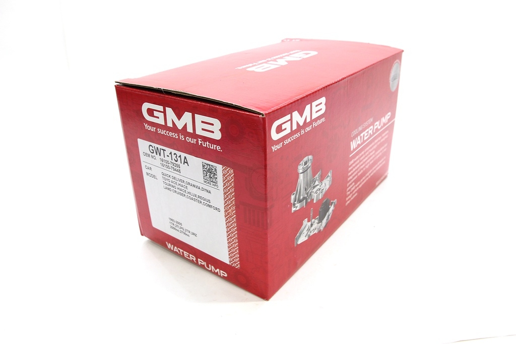 GWT131A Bơm Nước Toyota FORTUNER VN 2.7 Xăng 09- HIACE VN 2.7 Xăng 04-INNOVA VN 2.0 Xăng 06-LAND CRUISER PRADO 2.7 Xăng 96- GMB - Japan