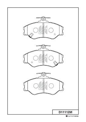 D11112M Bố Thắng - Má Phanh TRƯỚC Hyundai Porter 05-10 MK Kashiyama - Japan