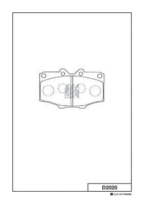 D2020 Bố Thắng - Má Phanh TRƯỚC Toyota LAND CRUISER 2.4 3.4 4.2 80-93 MK Kashiyama - Japan