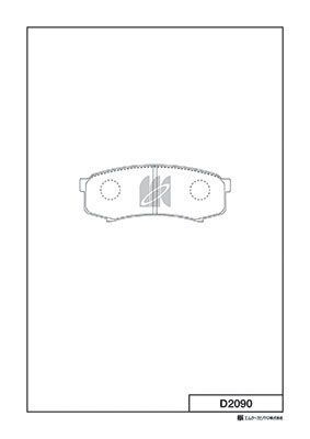 D2090 Bố Thắng - Má Phanh SAU Toyota PRADO 3.2 3.8 06- LAND CRUISER 4.2 4.5 92- Lexus GX460 4.6 09- GX470 4.7 02-09 Mitsubishi PAJERO 2.7 96- PAJERO 3.0 4.0 96-15 MK Kashiyama - Japan