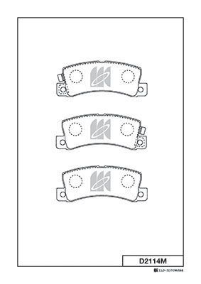 D2114M Bố Thắng - Má Phanh SAU Toyota CAMRY 2.0 2.2 2.5 3.0 88-02 COROLLA 89-01 CORONA 89-96 MK Kashiyama - Japan