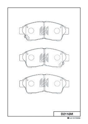 D2118M Bố Thắng - Má Phanh TRƯỚC Toyota CAMRY 2.0 94-98 2.2 91-02 COROLLA 91-01 CORONA 91-96 MK Kashiyama - Japan