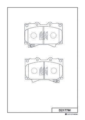 D2177M Bố Thắng - Má Phanh TRƯỚC Toyota LX470 4.7 98-07 LAND CRUISER 4.5 4.7 98-07 4.2 98- MK Kashiyama - Japan