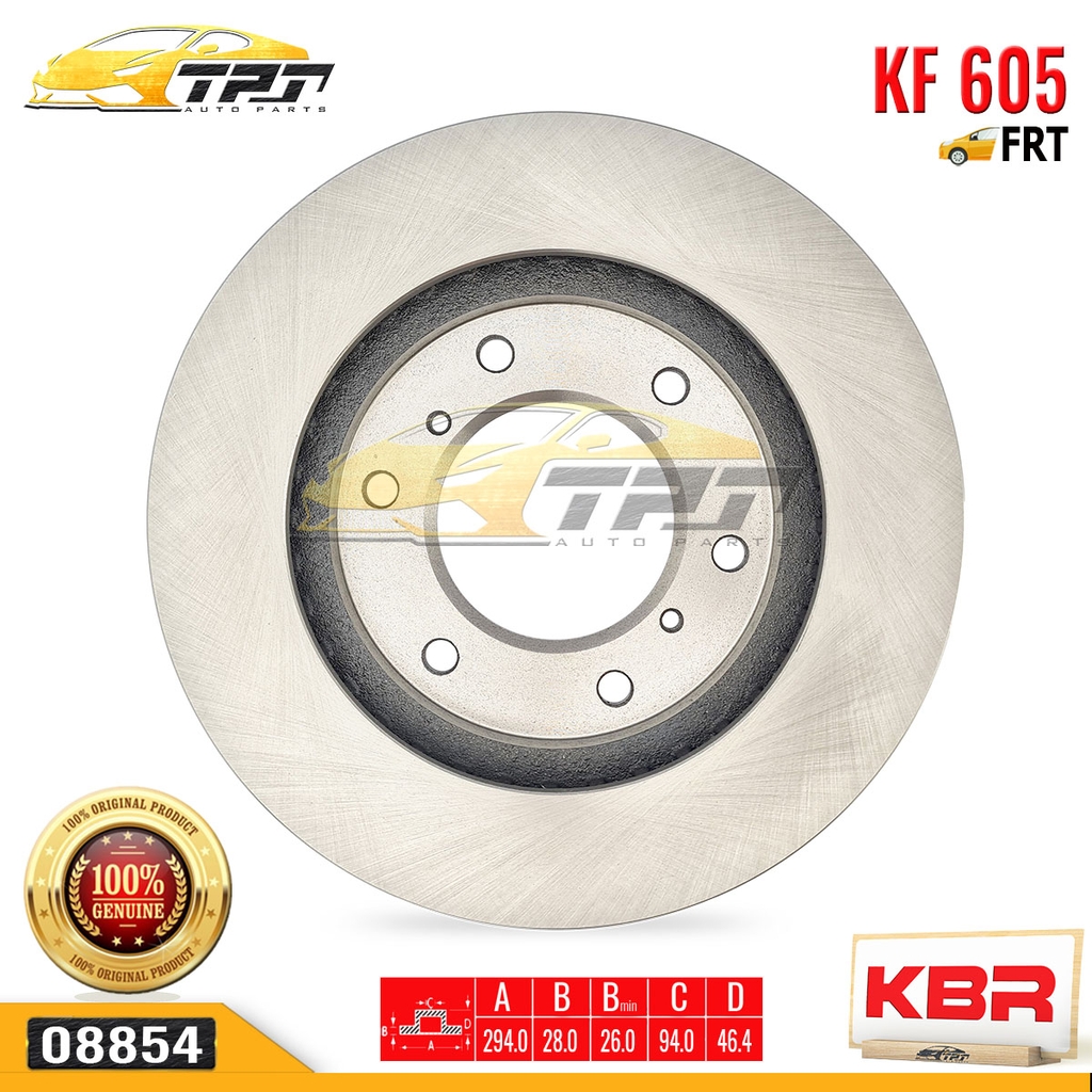KF605 Đĩa Thắng Trước Mitsubishi ZINGER TRITON 05- [294.0 mm] KBR - Taiwan