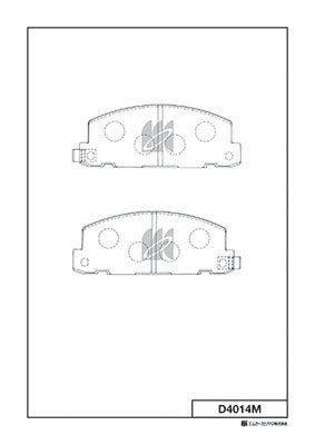 D4014M Bố Thắng - Má Phanh TRƯỚC Isuzu TROOPER 2.3 2.6 81-91 MK Kashiyama - Japan
