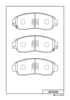 D5153M Bố Thắng - Má Phanh TRƯỚC Honda CRV VN 2.0 2.4 08-17 ACCORD 3.5 08-11 ODYSSEY 3.5 05-13 MK Kashiyama - Japan