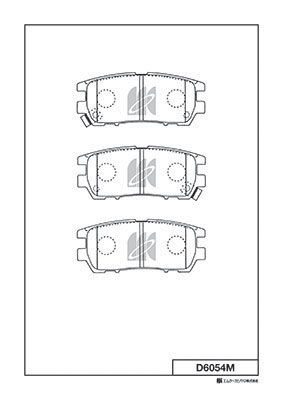 D6054M Bố Thắng - Má Phanh SAU Mitsubishi PAJERO V2 V3 V4 91-07 MK Kashiyama - Japan