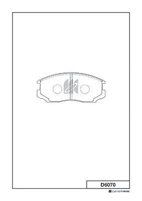 D6070 Bố Thắng - Má Phanh TRƯỚC Mitsubishi TERIOS VN 1.3 03-07 LANCER VN 1.6 00-03 LANCER 1.3 1.5 1.6 88-00 MK Kashiyama - Japan