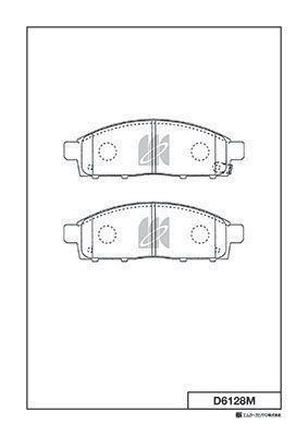 D6128M Bố Thắng - Má Phanh TRƯỚC Mitsubishi TRITON 2.4 2.5 2.8 05- PAJERO SPORT VN 2.5 3.0 11-17 ZINGER 2.4 08-12 MK Kashiyama - Japan