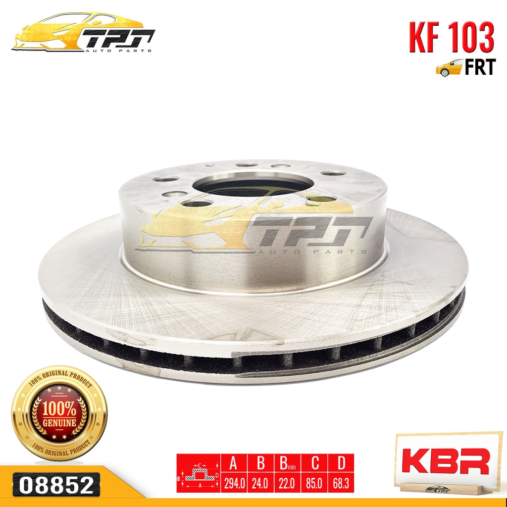 KF103 Đĩa Thắng TrướcMercedes MB100 - MB140 [294.0 mm] KBR - Taiwan