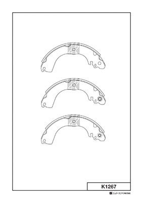 Bố Thắng - Má Phanh SAU Nissan TIIDA SUNNY 1.6 1.8 04-12 Mitsubishi ATTRAGE MIRAGE 1.2 12- LANCER 1.5 07-15 [K1267] MK Kashiyama - Japan
