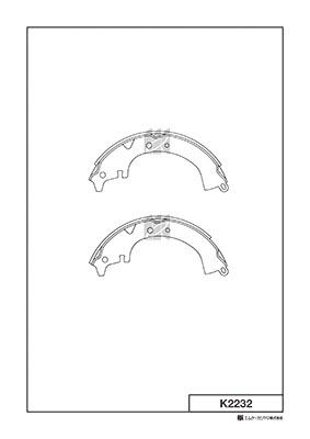 K2232 Bố Thắng - Má Phanh SAU Toyota CAMRY 2.0 86-89 MK Kashiyama - Japan