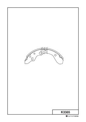 K3385 Bố Thắng - Má Phanh SAU Mazda 323 VN 1.6 94-00 MK Kashiyama - Japan