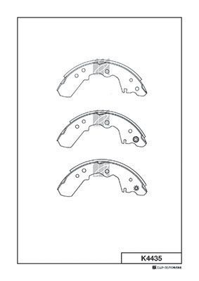 K4435 Bố Thắng - Má Phanh SAU Isuzu TROOPER 2.3 2.6 81-92 MK Kashiyama - Japan