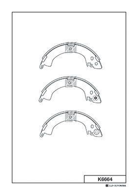 K6664 Bố Thắng - Má Phanh SAU Mitsubishi JOLIE VN 2.0 98-07 L300 VN 2.0 94-03 PAJERO 2.6 3.0 88-98 TRITON 2.6 3.0 93-01 ZINGER VN 2.4 08-12 MK Kashiyama - Japan