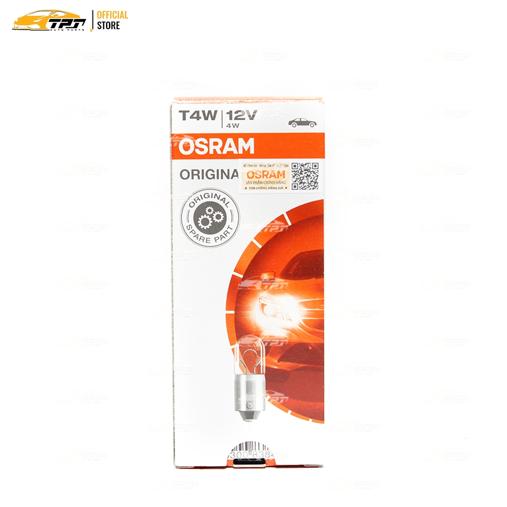 3893 Bóng Đèn Halogen Biển Số Tiêu Chuẩn T4W BA9S [12V - 4W] Hộp = 10c OSRAM - Germany