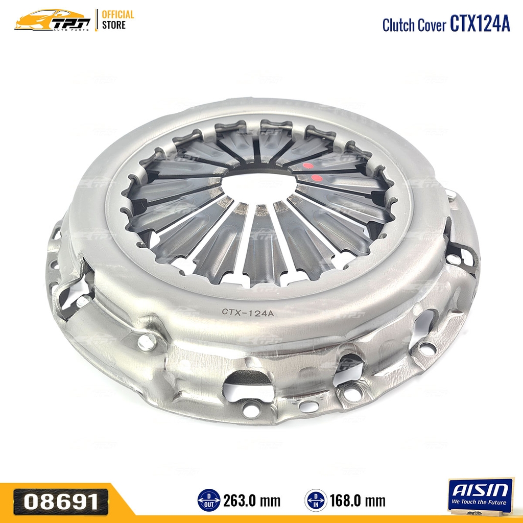 CTX124A - Mâm Ép - Bàn Ép Ly Hợp Toyota FORTUNER -12 (DIESEL) HIACE 2.5 3.0 06- HILUX 2.5 3.0 97-05 [260-168] AISIN - Japan