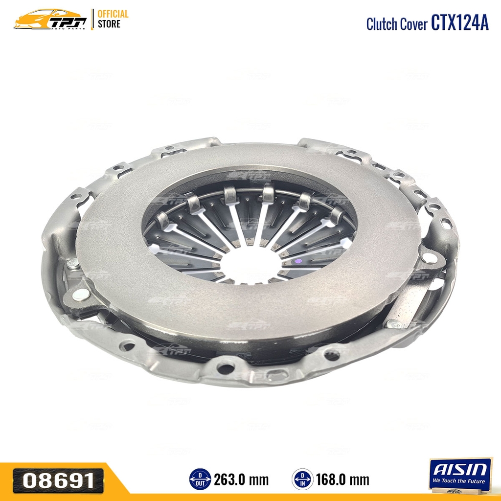 CTX124A - Mâm Ép - Bàn Ép Ly Hợp Toyota FORTUNER -12 (DIESEL) HIACE 2.5 3.0 06- HILUX 2.5 3.0 97-05 [260-168] AISIN - Japan